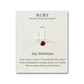 July (Ruby) Adjustable Birthstone Ring Created with Zircondia® Crystals