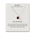 July (Ruby) Birthstone Necklace Created with Zircondia® Crystals