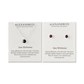 June (Alexandrite) Birthstone Necklace & Earrings Set Created with Zircondia® Crystals