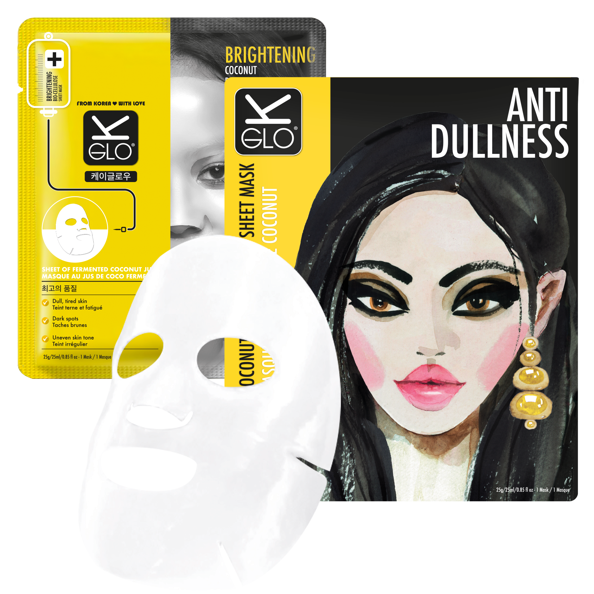 K-GLO® Anti-Dullness Coconut Bio-Cellulose Sheet Mask