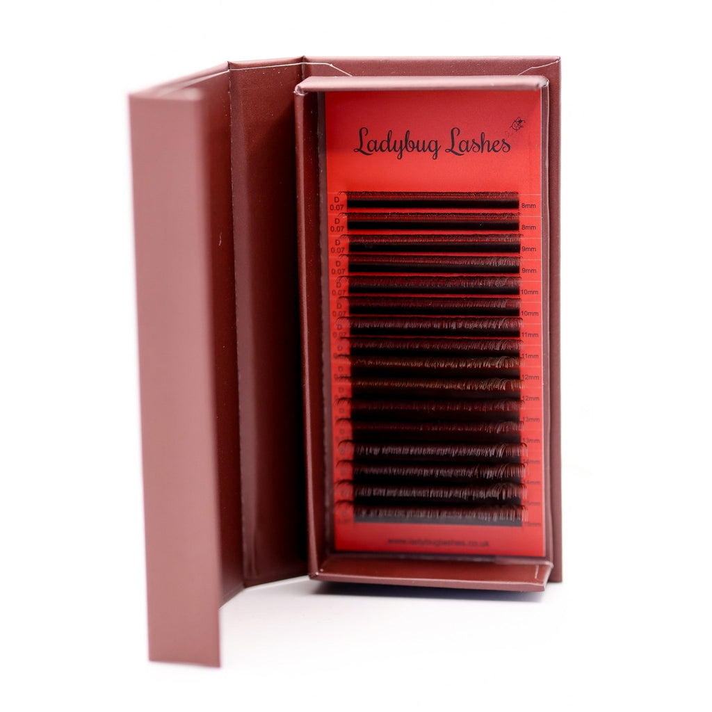 Brown YY Lash Single Length 16 Row Tray
