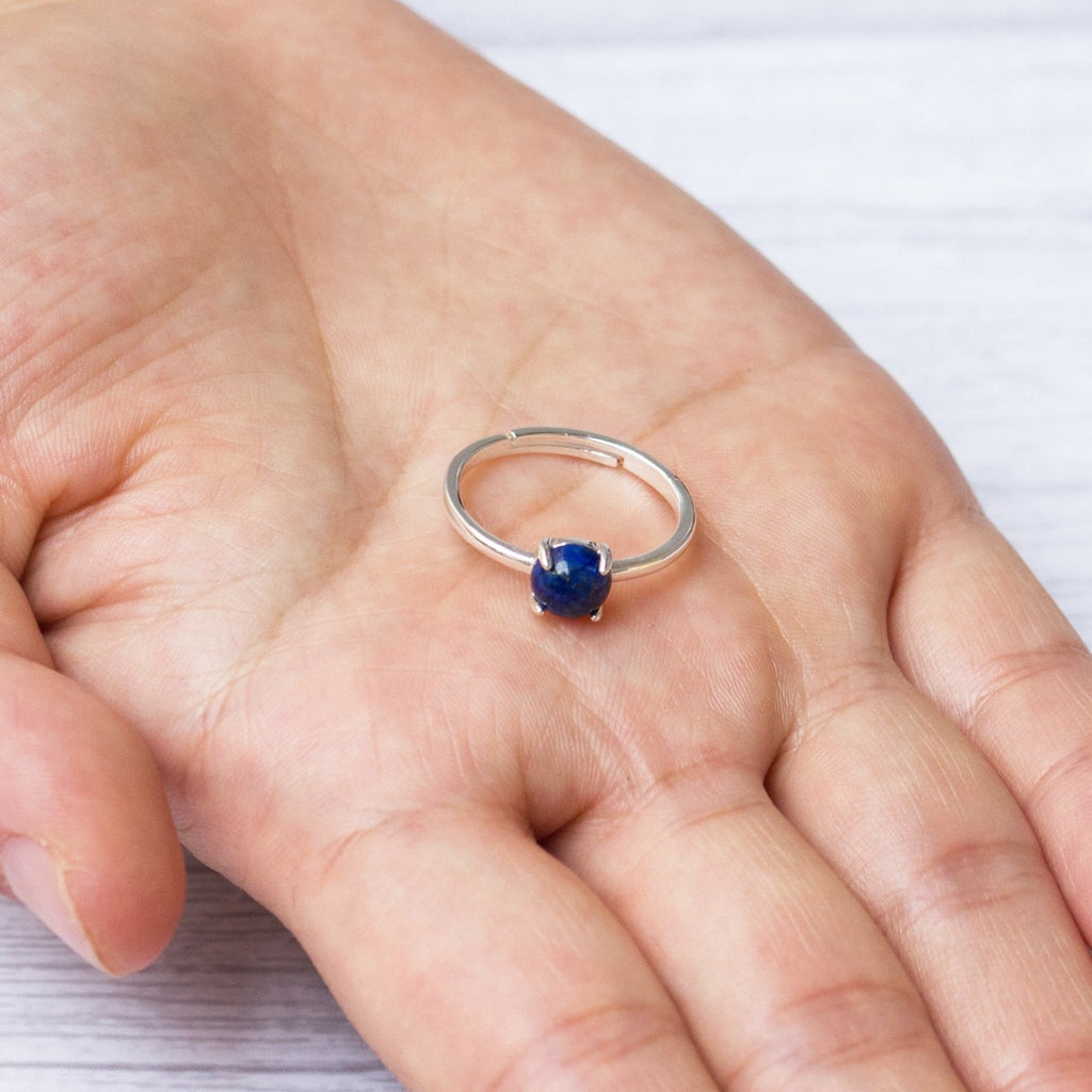 Lapis Adjustable Ring with Quote Card