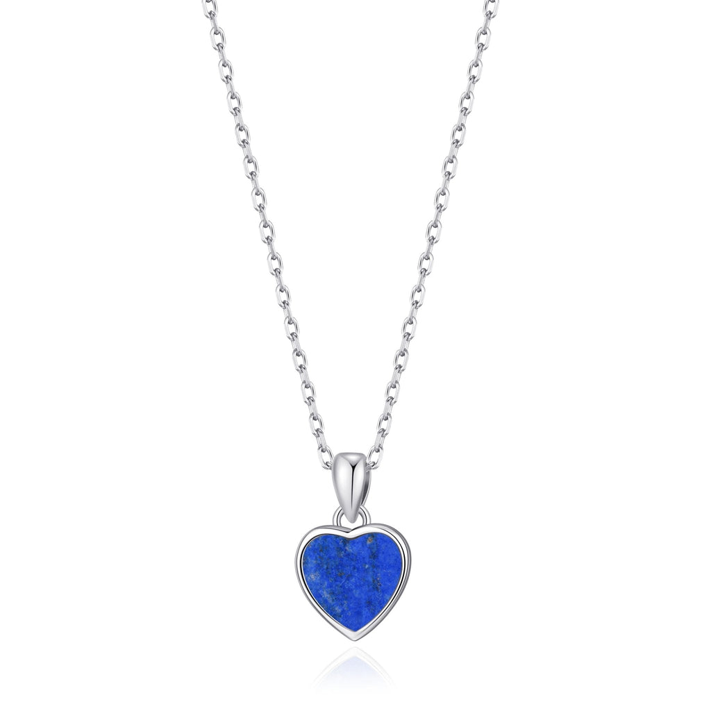 Lapis Gemstone Heart Necklace