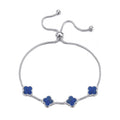 Lapis Multi Clover Friendship Slider Bracelet
