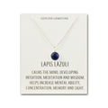 Lapis Necklace with Quote Card