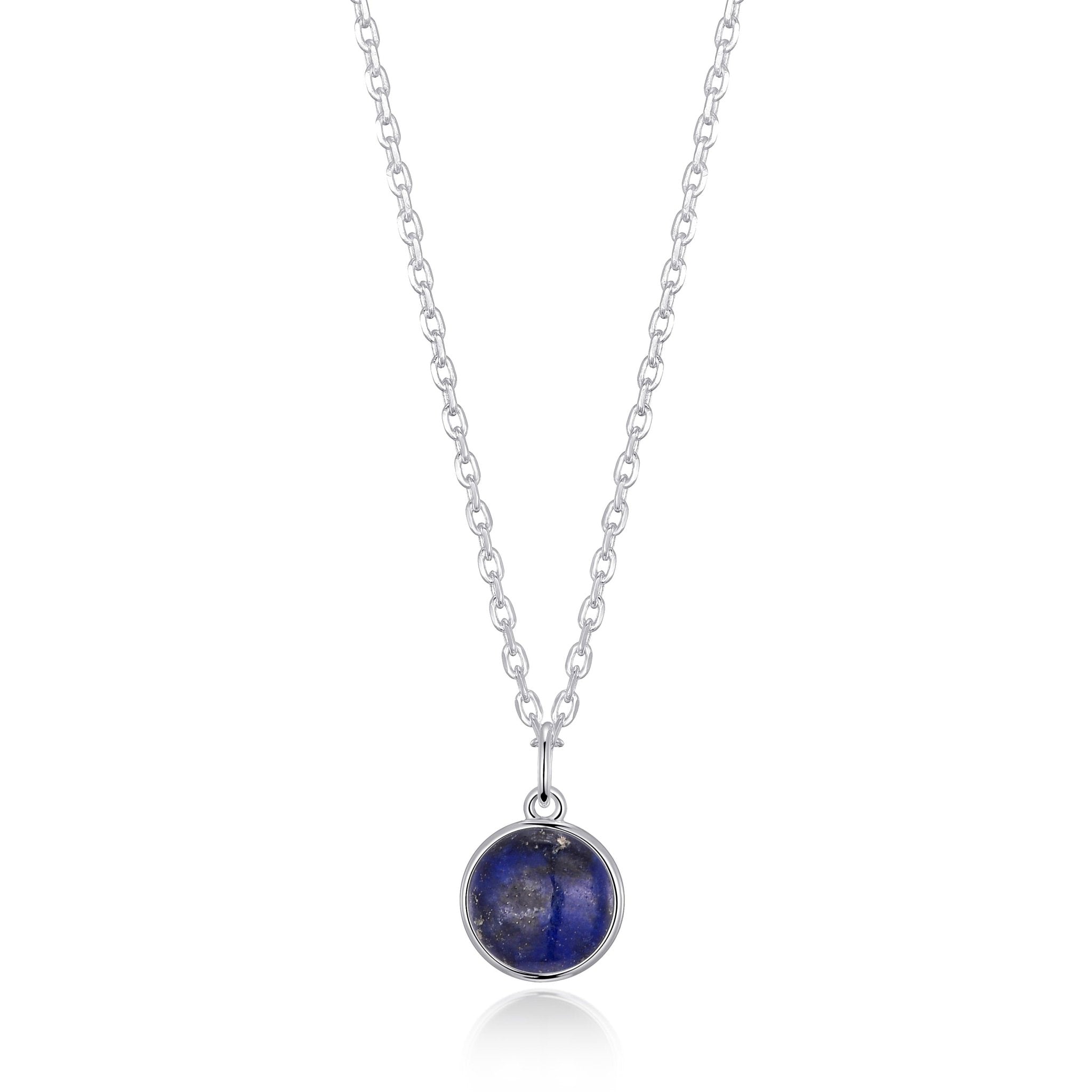 Lapis Necklace with Quote Card