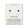 Lapis Stud Earrings with Quote Card