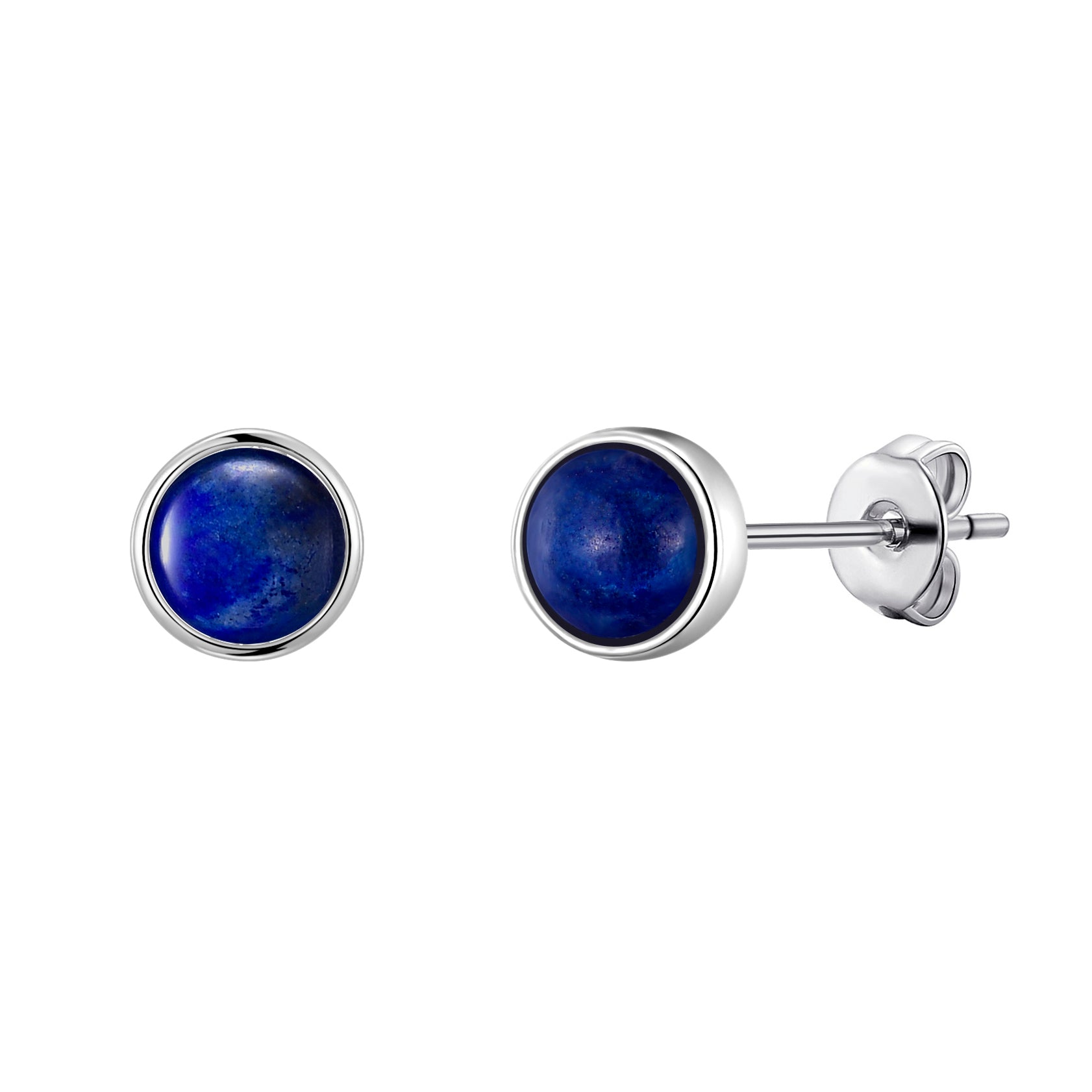 Lapis Stud Earrings with Quote Card