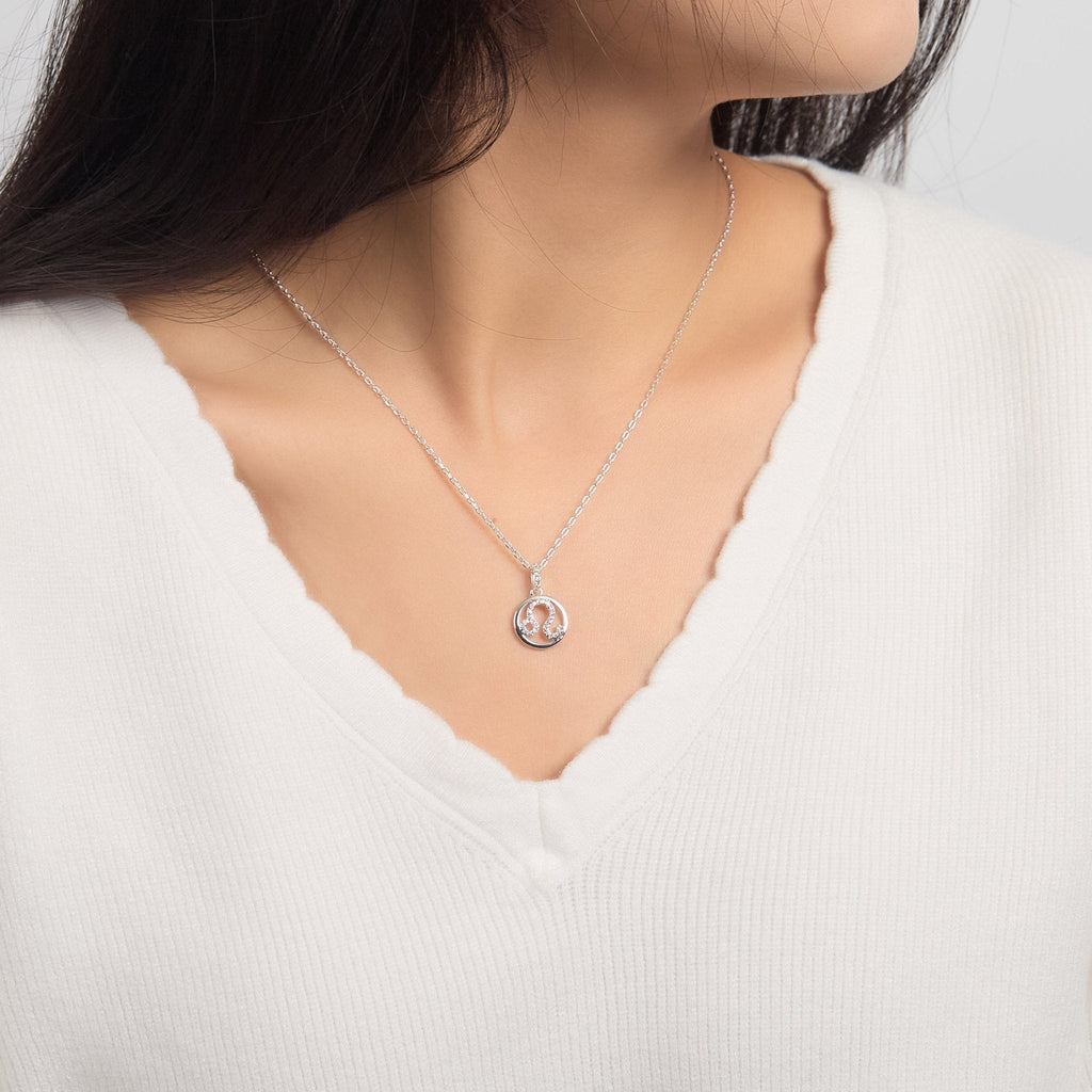 Leo Star Sign Zodiac Necklace and Quote Card with Zircondia® Crystals