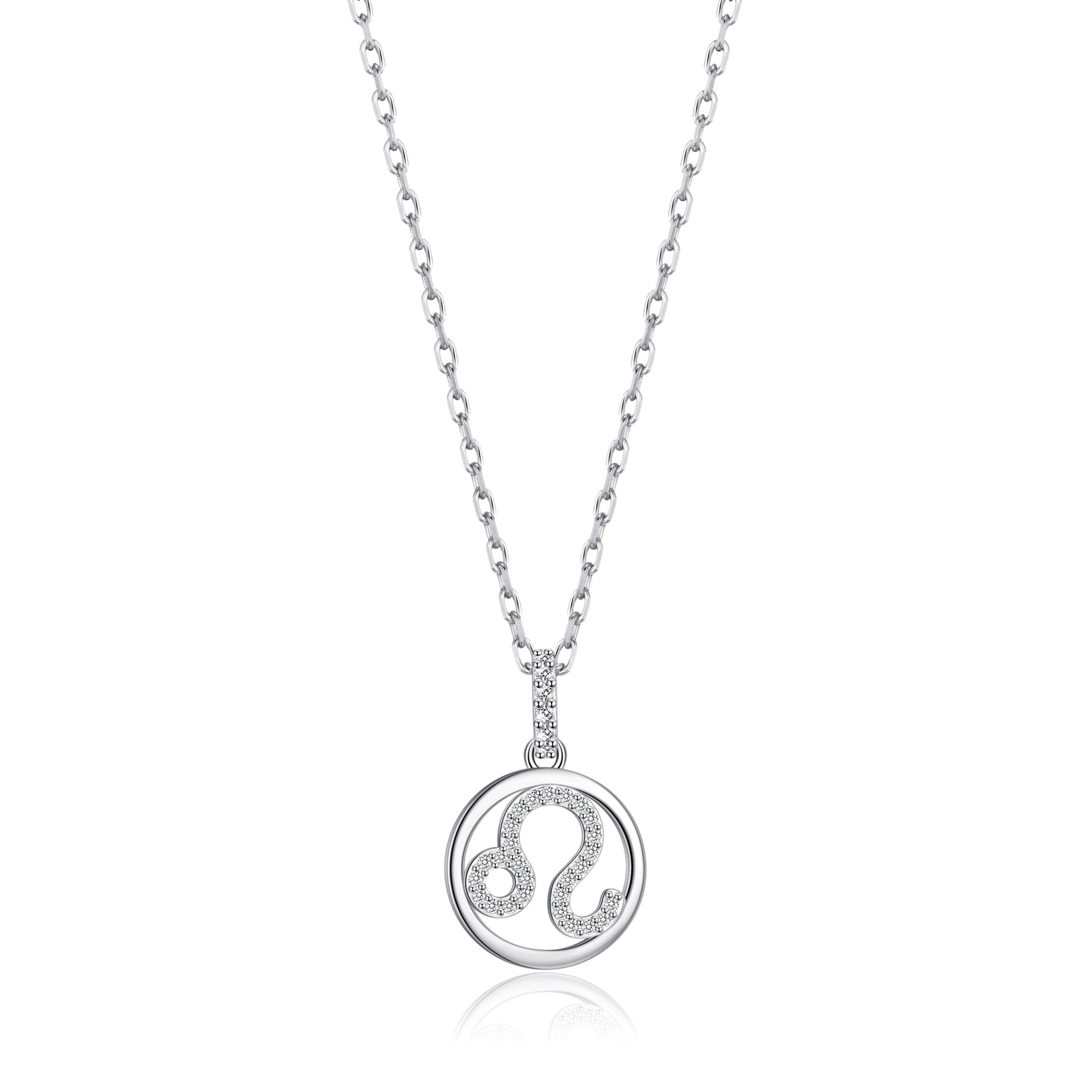 Leo Star Sign Zodiac Necklace and Quote Card with Zircondia® Crystals