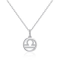 Libra Star Sign Zodiac Necklace with Zircondia® Crystals