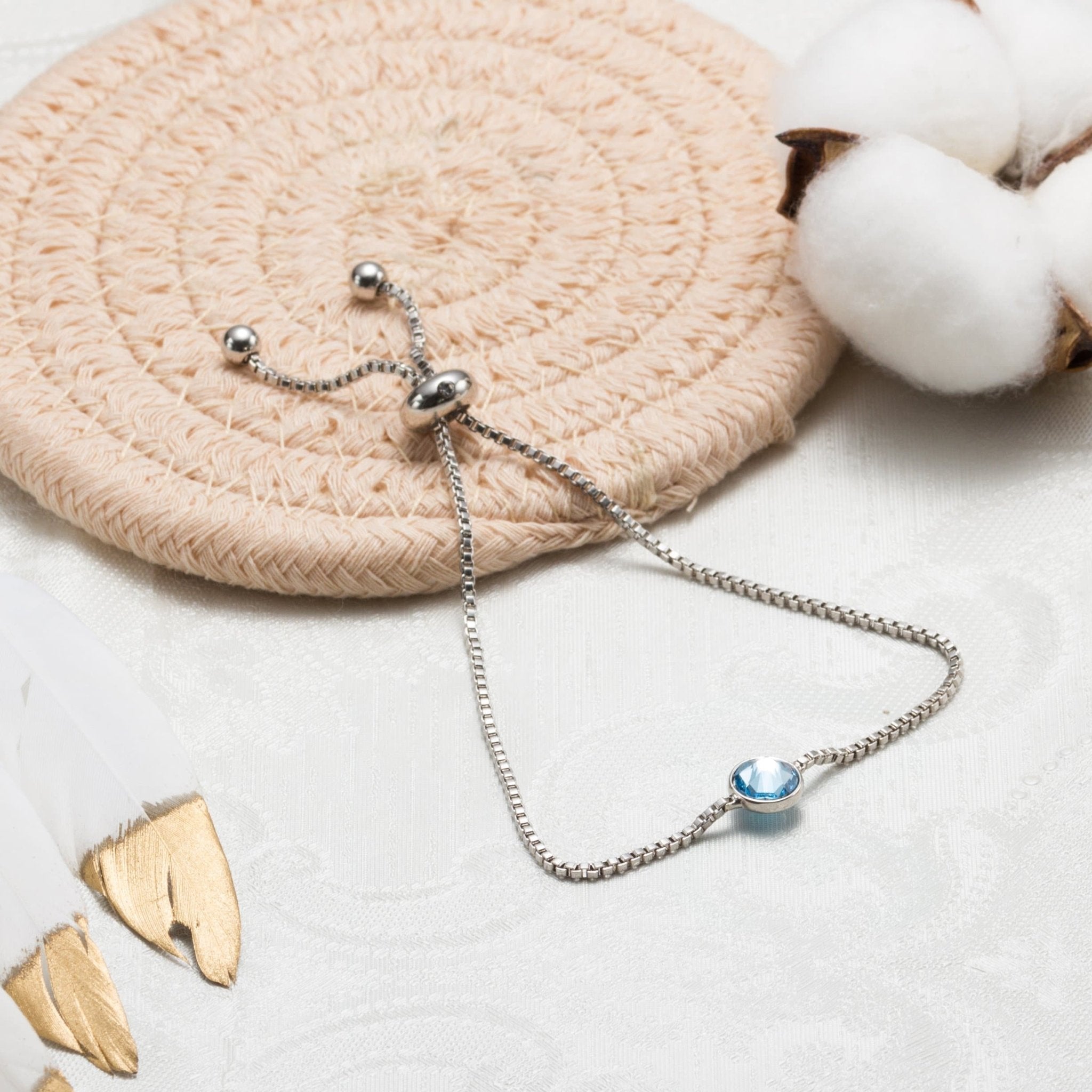 Light Blue Crystal Bracelet Created with Zircondia® Crystals