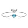 Light Blue Crystal Bracelet Created with Zircondia® Crystals