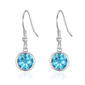 Light Blue Crystal Drop Earrings Created with Zircondia® Crystals