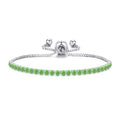 Light Green Tennis Friendship Slider Bracelet Created with Zircondia® Crystals