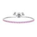 Light Pink Tennis Friendship Slider Bracelet Created with Zircondia® Crystals