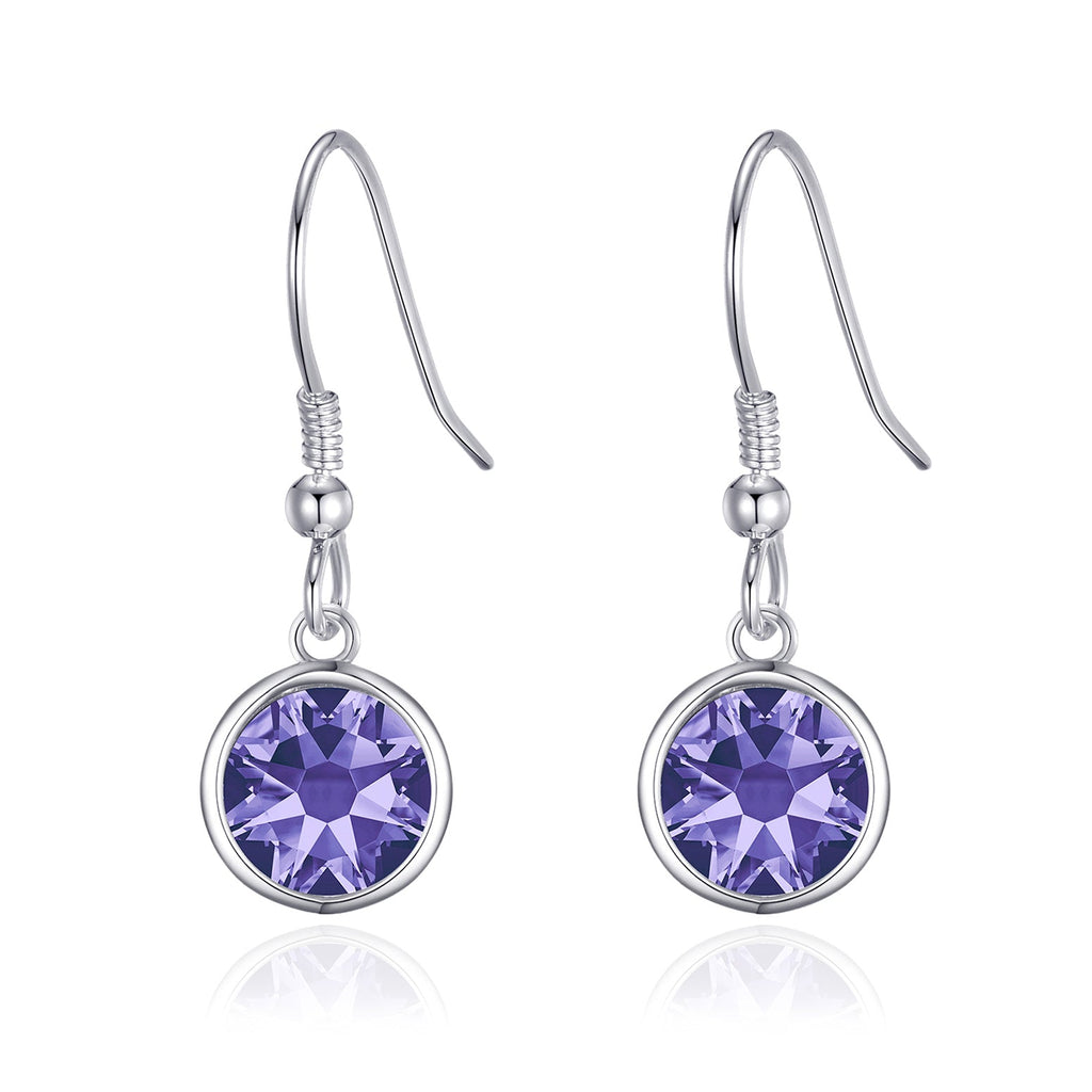 Light Purple Crystal Drop Earrings Created with Zircondia® Crystals