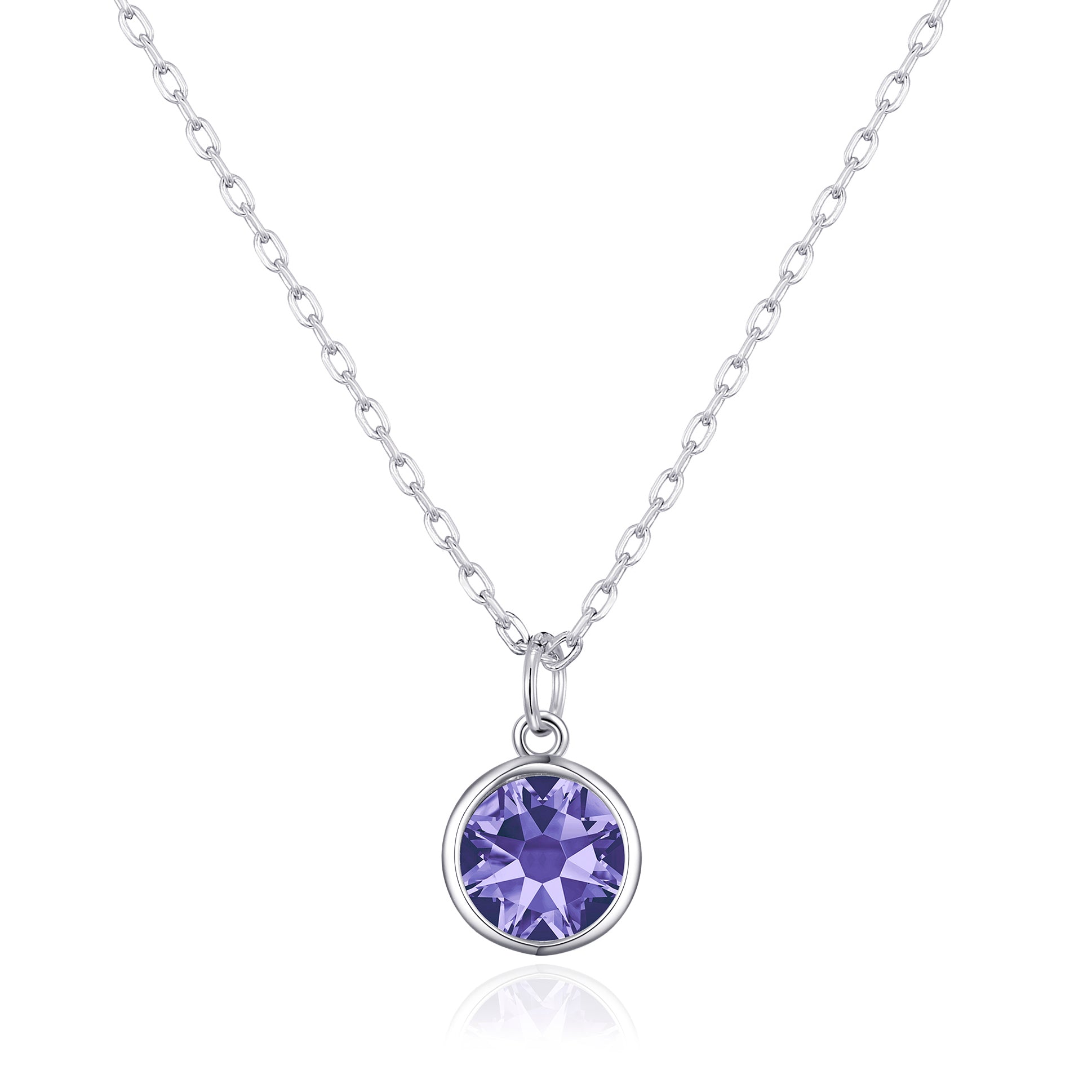 Light Purple Crystal Necklace Created with Zircondia® Crystals