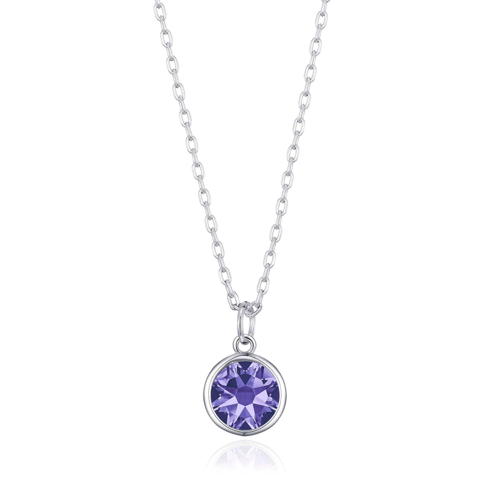 Light Purple Crystal Necklace Created with Zircondia® Crystals