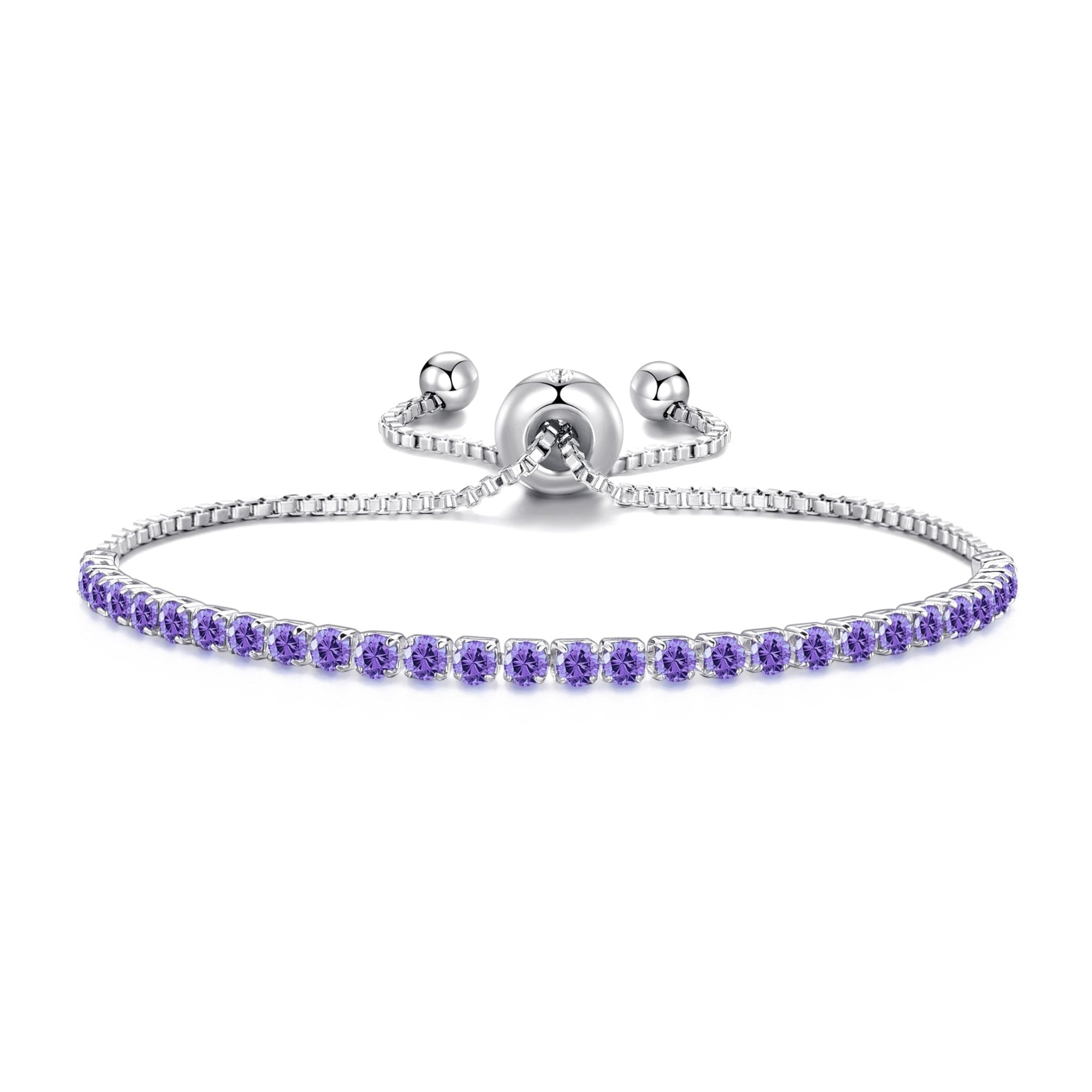 Light Purple Tennis Friendship Slider Bracelet Created with Zircondia® Crystals