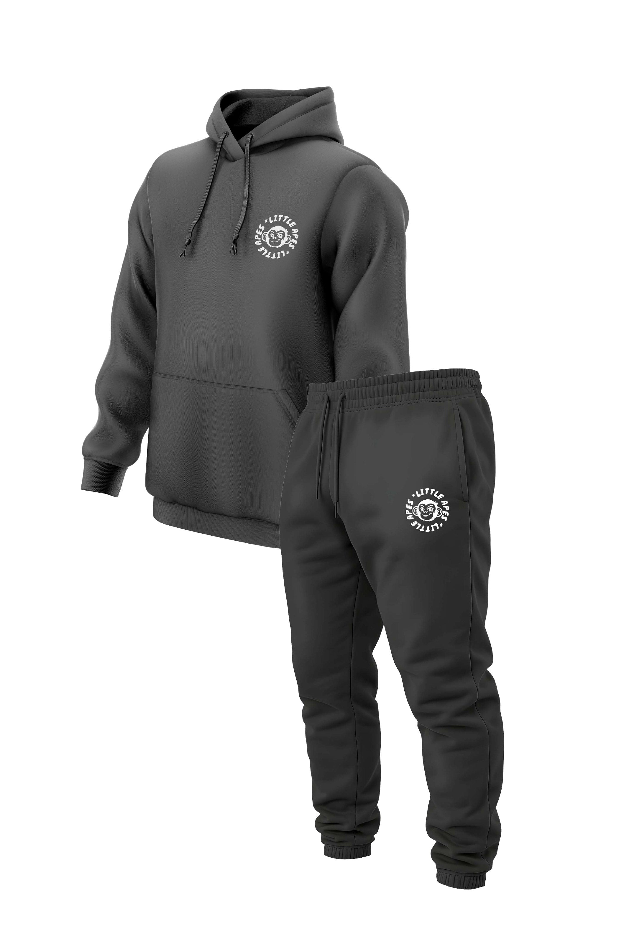 Little Apes Classic Tracksuit - Charcoal