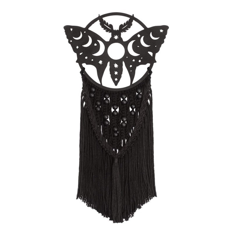 Lunar Moth Wall Hanging Gothic Macrame Decor