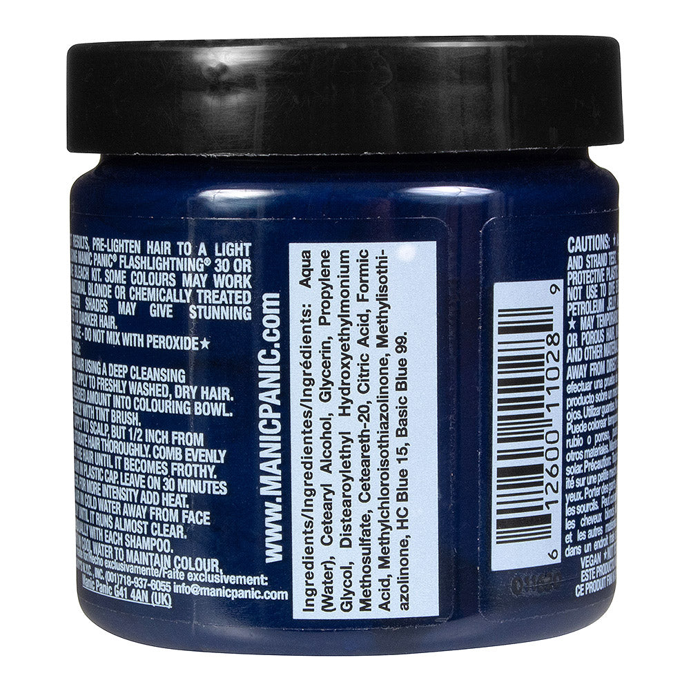 Manic Panic Shocking Blue Semi-Permanent Hair Dye - Intense True Blue Vegan