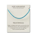 March Birthstone Friendship Slider Bracelet with Aquamarine Zircondia® Crystals