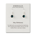 May Birthstone Drop Earrings Created with Emerald Zircondia® Crystals