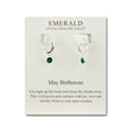 May Birthstone Hoop Earrings Created with Emerald Zircondia® Crystals