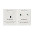 May (Emerald) Birthstone Necklace & Earrings Set Created with Zircondia® Crystals