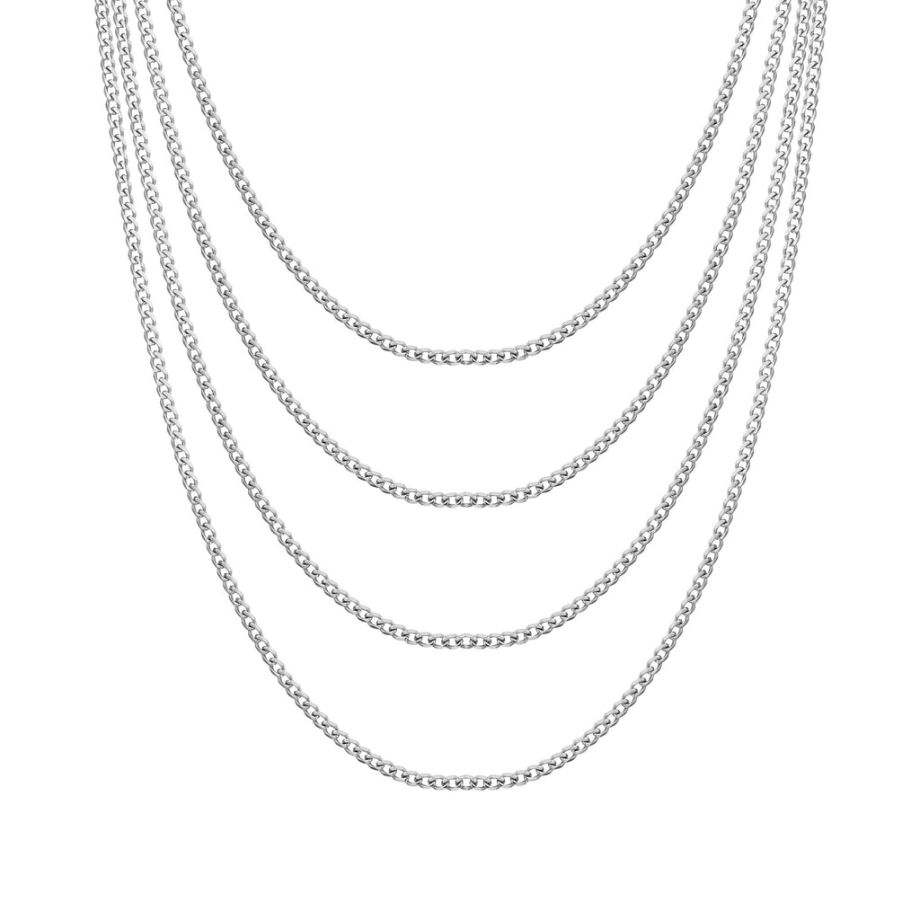 Men's 3mm Stainless Steel 18-24 Inch Cuban Curb Chain Necklace