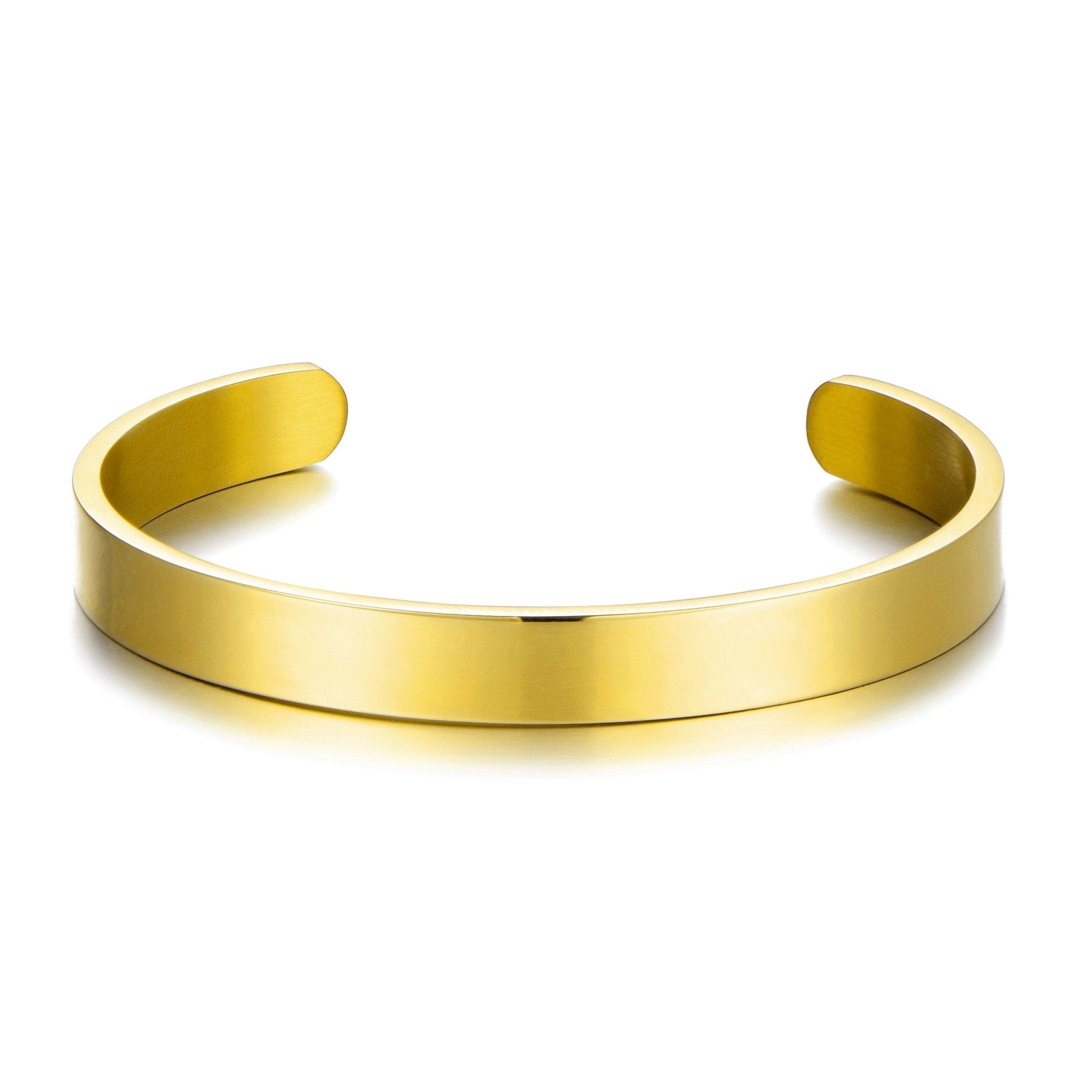 Men's 18k Gold Plated Stainless Steel Cuff Bracelet