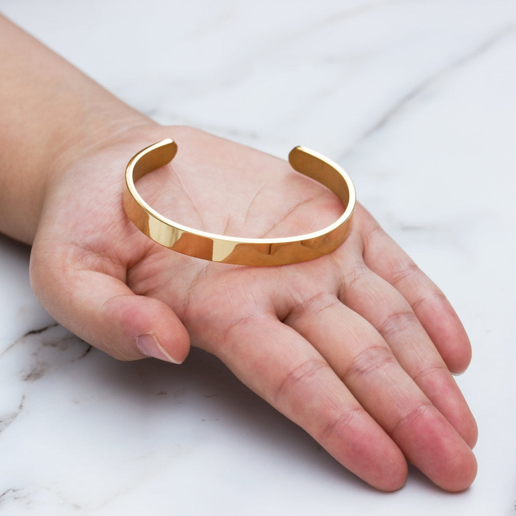 Men's 18k Gold Plated Stainless Steel Cuff Bracelet