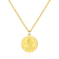Men's 18k Gold Plated Stainless Steel St Christopher Necklace