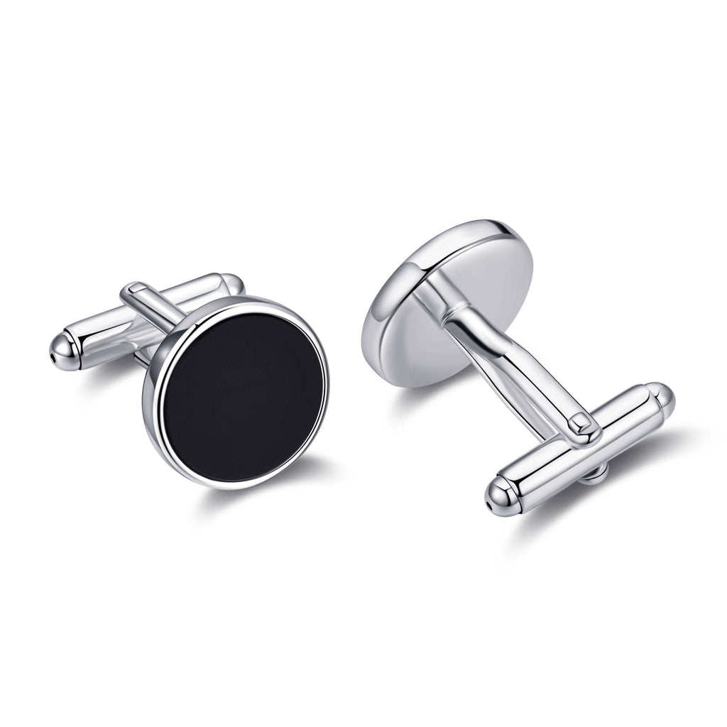 Men's I Couldn't Say I Do Without You Black Onyx Gemstone Wedding Cufflinks