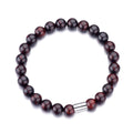 Men's Red Jasper Gemstone Stretch Bracelet