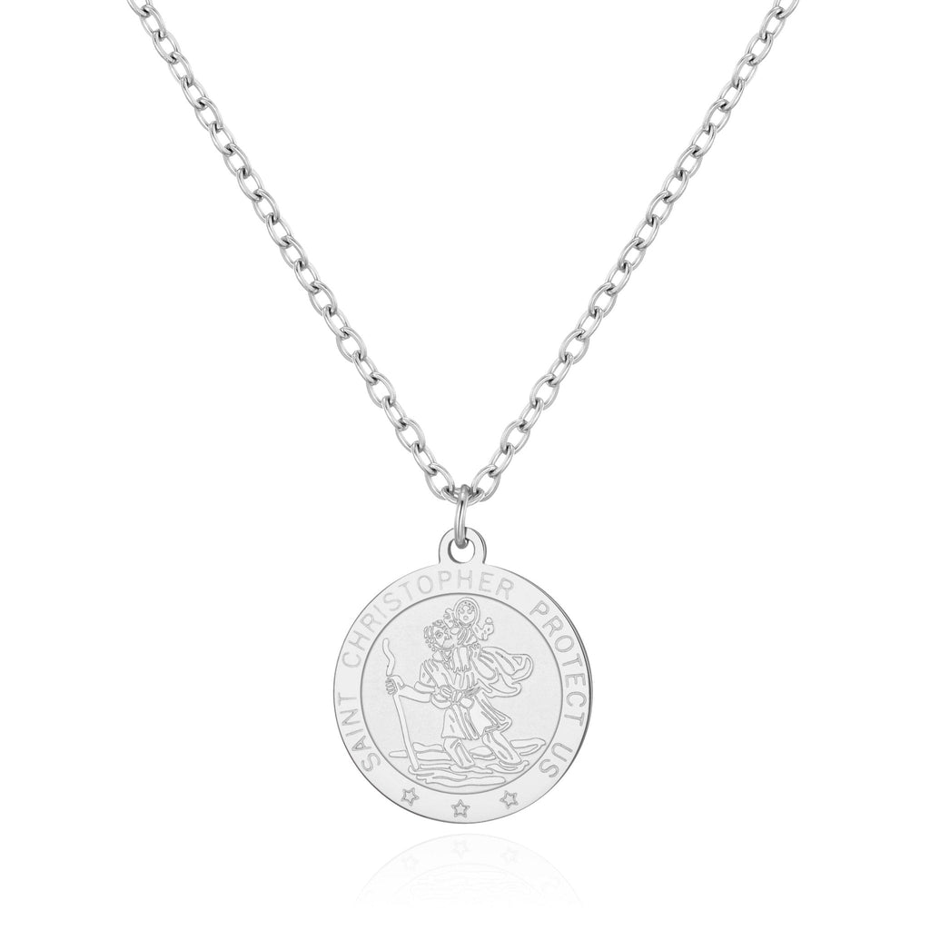 Men's Stainless Steel St Christopher Necklace