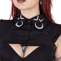 Heartless Midnight Collar with Bats and Crescent Moons