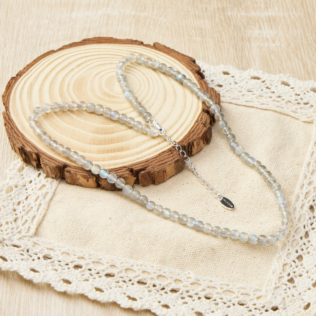 Moonstone Mini Beaded Gemstone Necklace