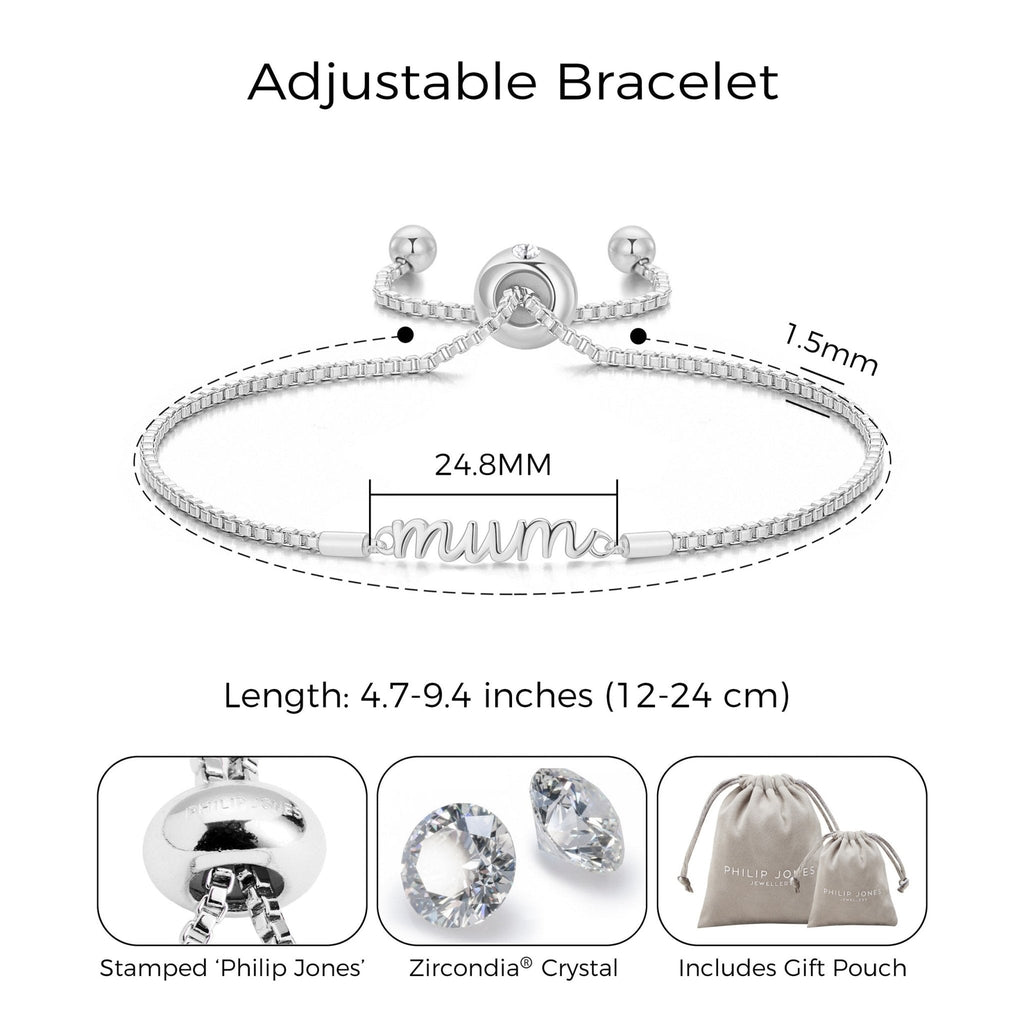Mother and Daughter Quote Bracelet Created with Zircondia® Crystals