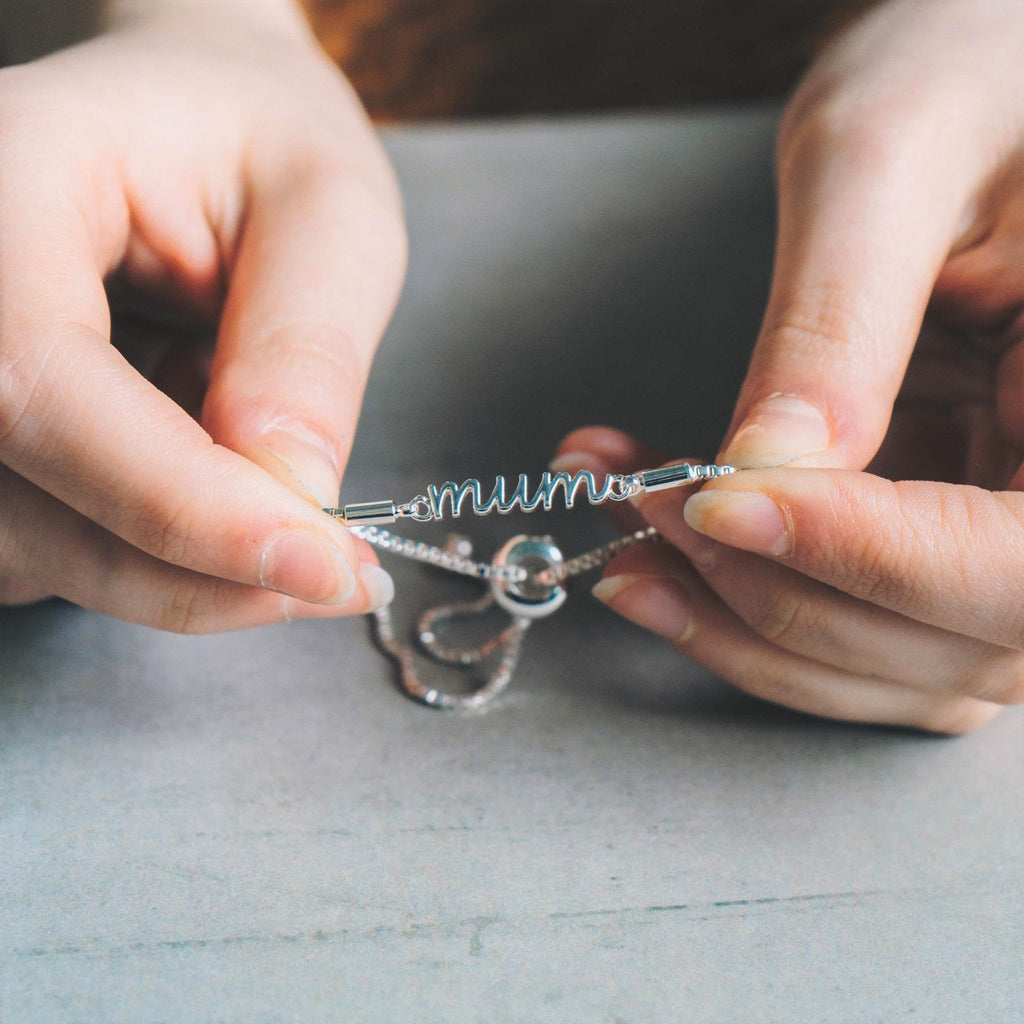 Mother and Daughter Quote Bracelet Created with Zircondia® Crystals
