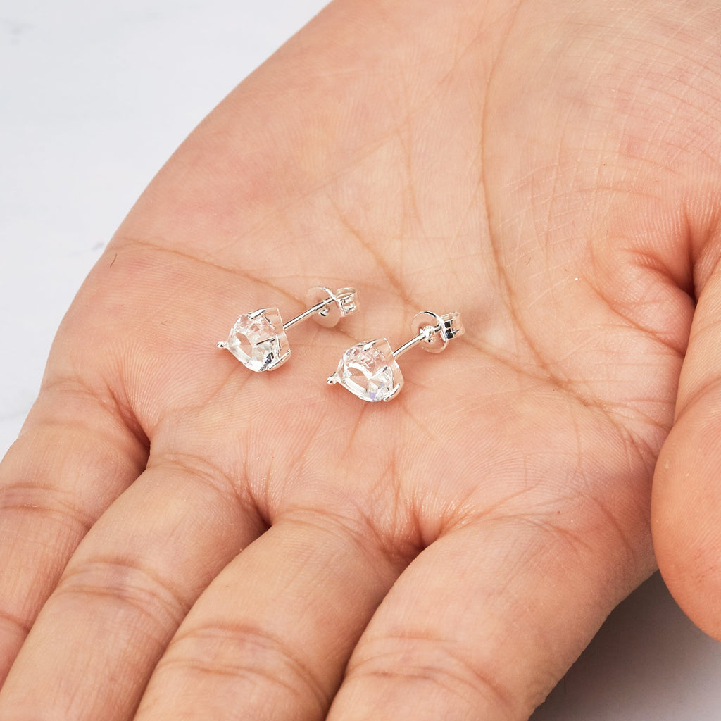 Mother and Daughter Quote Heart Earrings Created with Zircondia® Crystals