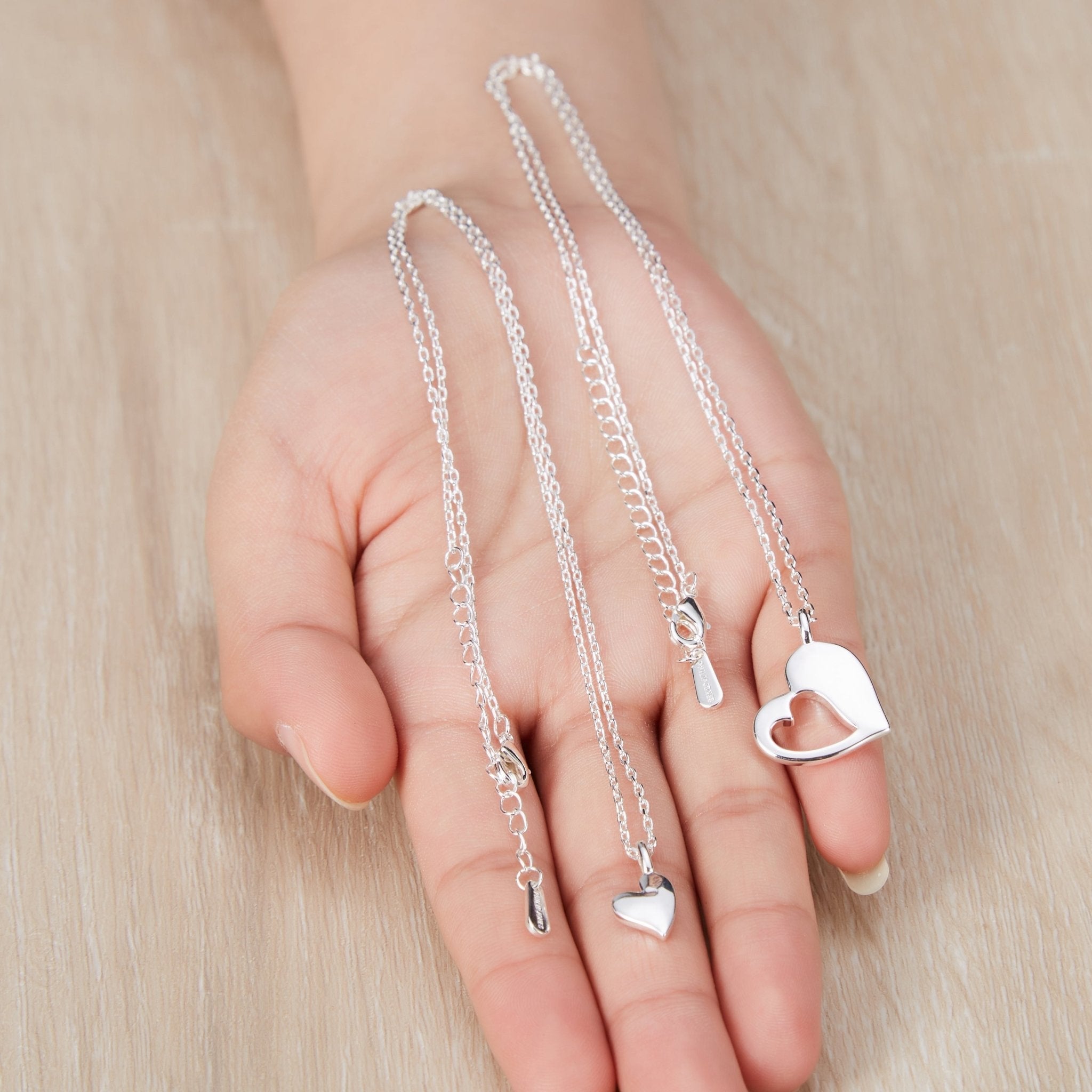 Mother Daughter Piece of My Heart Necklace Set