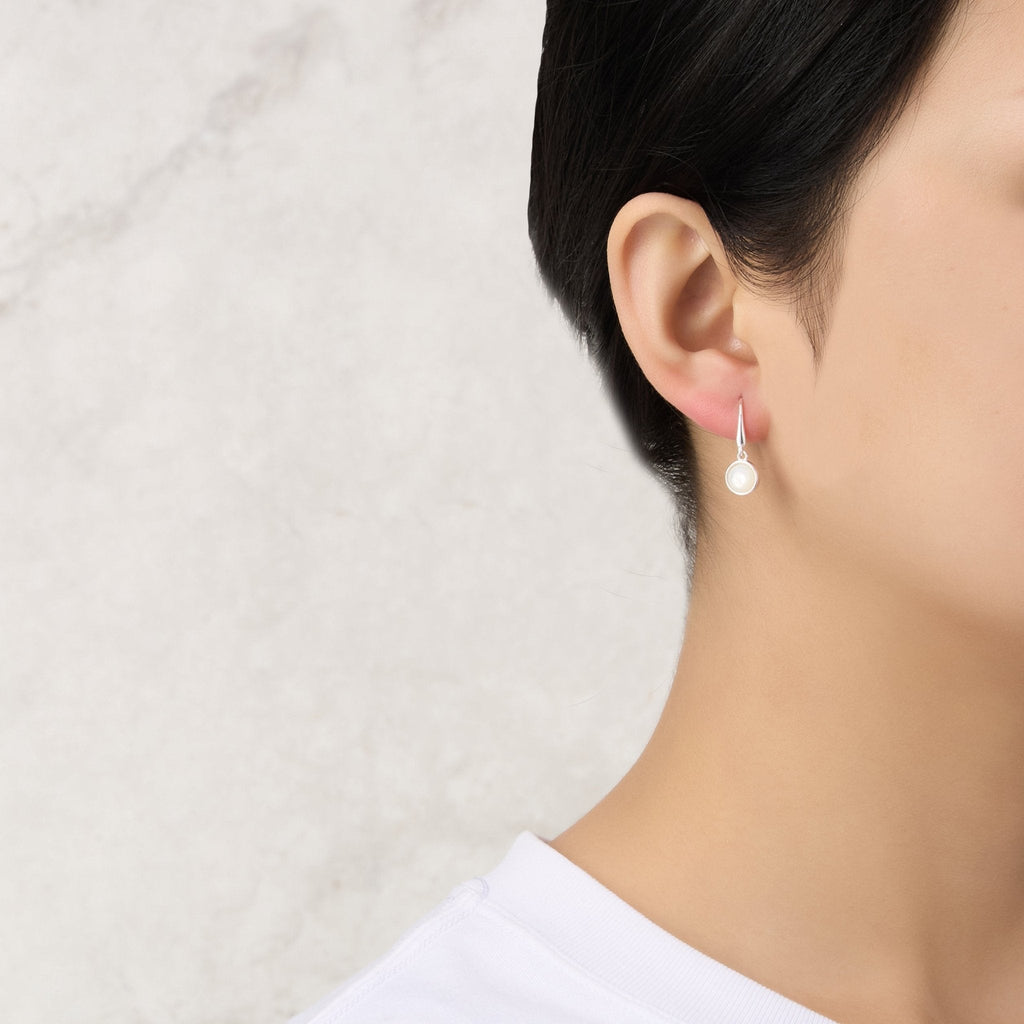 Mother of Pearl Drop Earrings with Quote Card