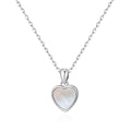 Mother of Pearl Gemstone Heart Necklace