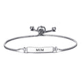 Mum ID Friendship Slider Bracelet Created with Zircondia® Crystals