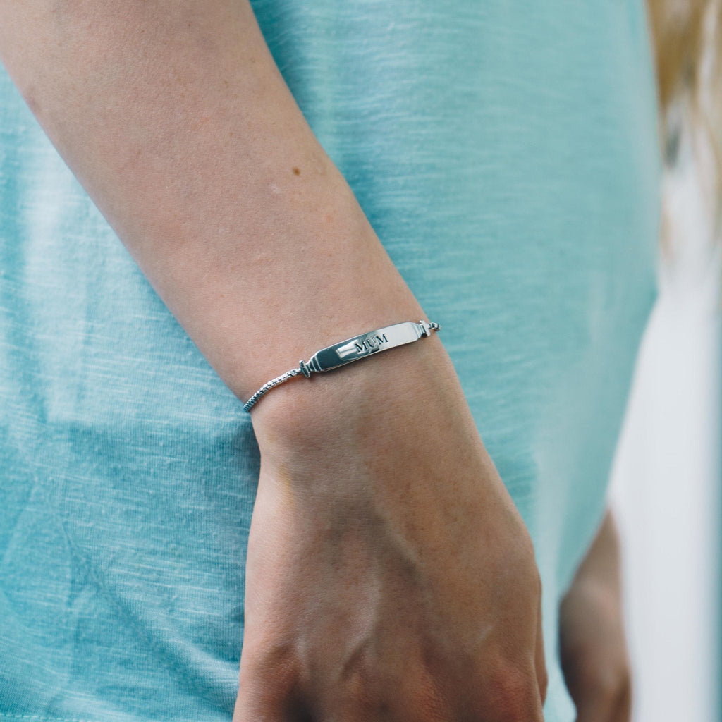 Mum ID Friendship Slider Bracelet Created with Zircondia® Crystals