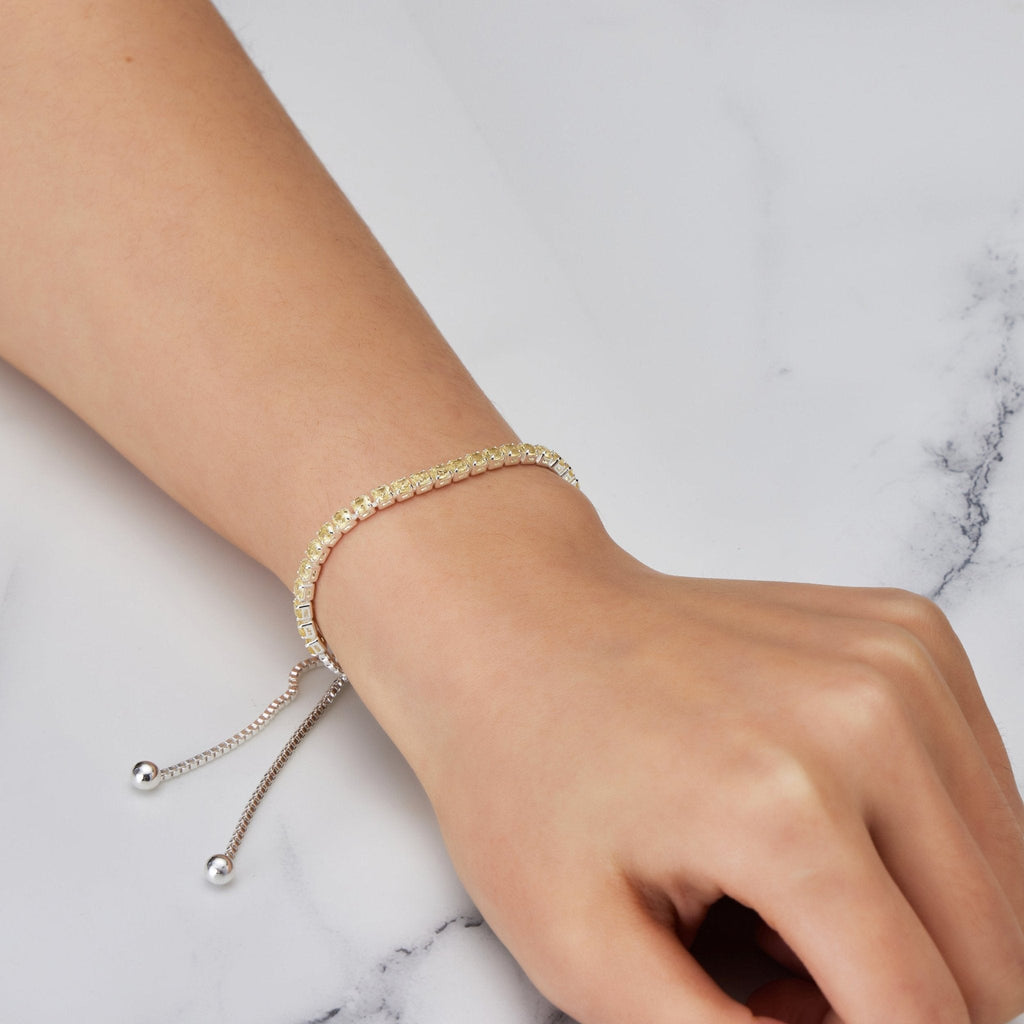 November Birthstone Friendship Slider Bracelet with Topaz Zircondia® Crystals