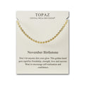 November Birthstone Friendship Slider Bracelet with Topaz Zircondia® Crystals